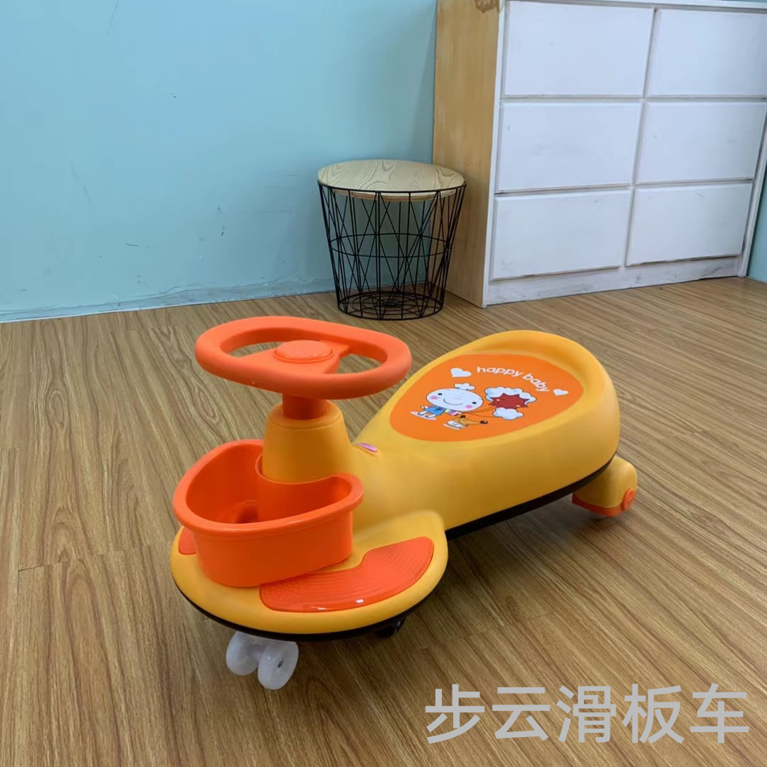 The new cartoon twisty car from Buyun features lights, music, easy installation, a basket and pu silent wheels details Picture