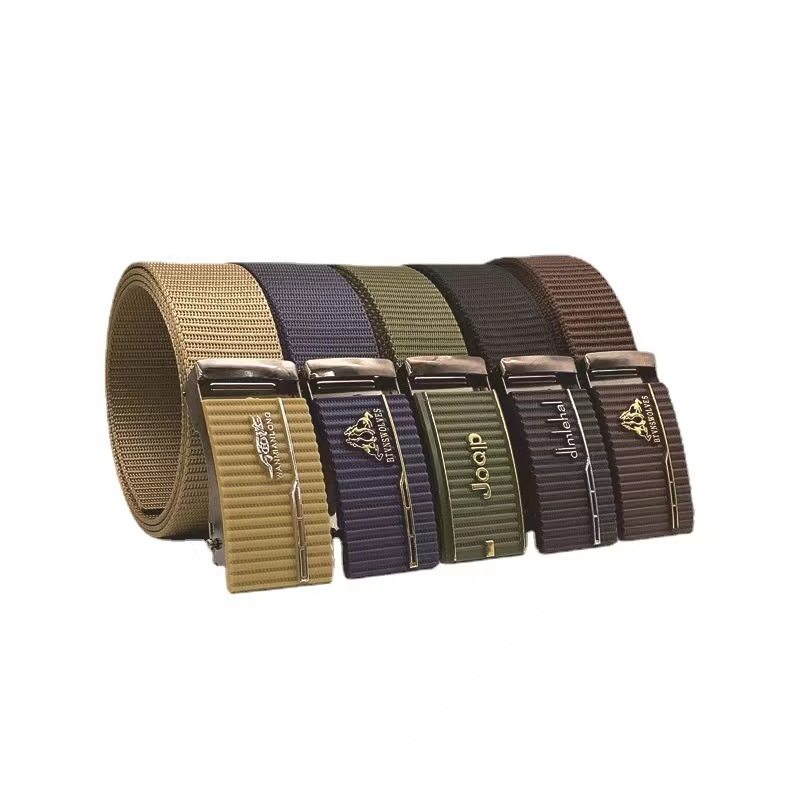 New cross-border nylon tactical canvas belt, men's trendy outdoor versatile casual belt, nylon belt wholesale details Picture