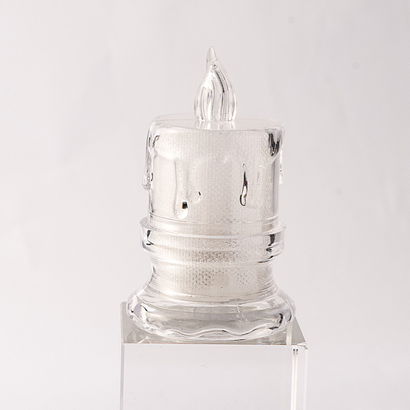 Wholesale of electronic candles, LED crystal luminous candle lamps, simulated proposal and birthday decorations, transparent mini fake candles Item Picture