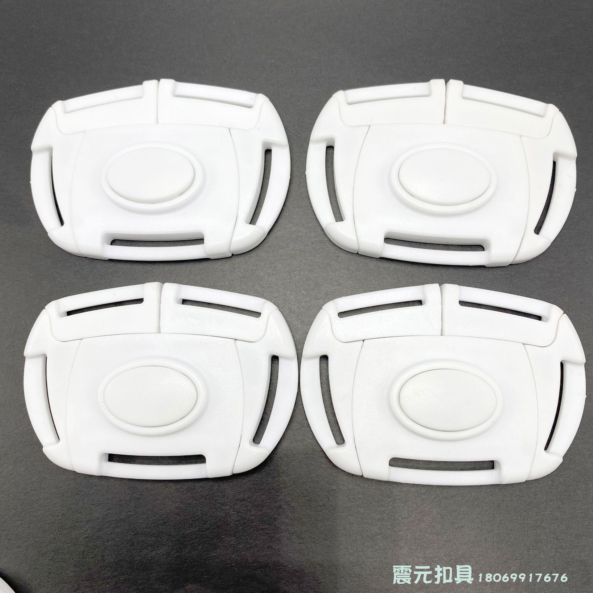 Plastic buckles for bags, multi-directional insert buckles, white children's seat buckles, bag webbing buckles in stock, quick delivery Specification image