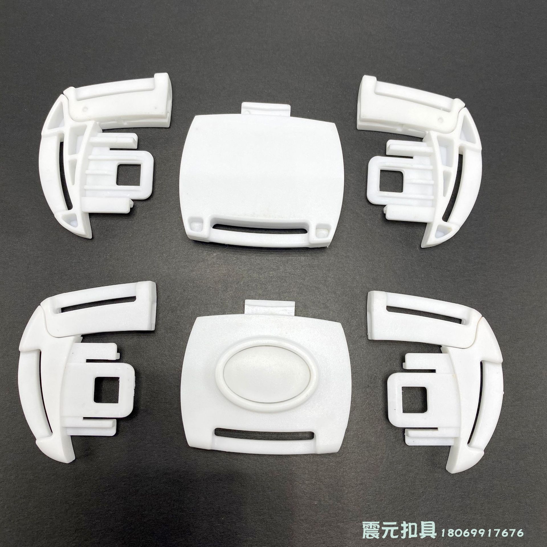 Plastic buckles for bags, multi-directional insert buckles, white children's seat buckles, bag webbing buckles in stock, quick delivery details Picture
