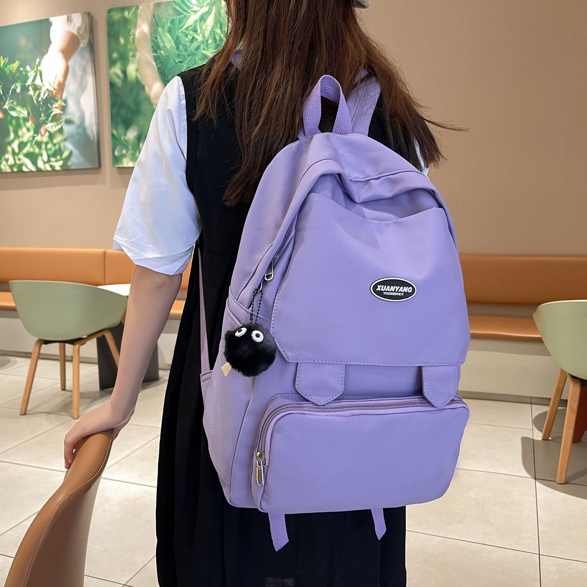 High school backpack for men and women outdoor large capacity backpack for primary school students, junior high school students, a backpack for hair
