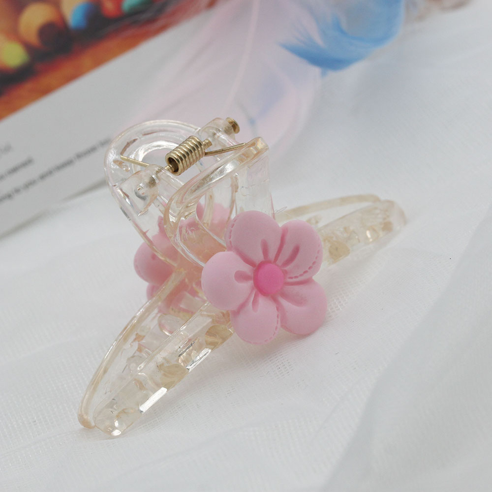 10-yuan store accessories: Cute fruit plastic transparent texture grabbers, bath hair clips, shark clips, and hair clips details Picture