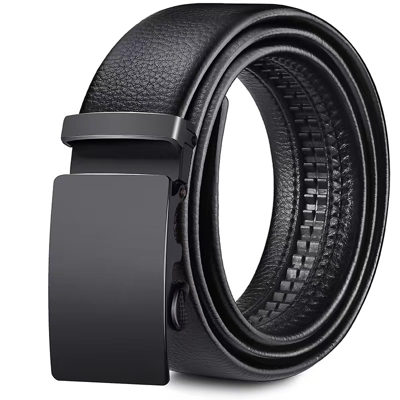 Men's online automatic buckle belt, fashionable casual business trousers, jeans belt, trendy belt, premium gift box Specification image
