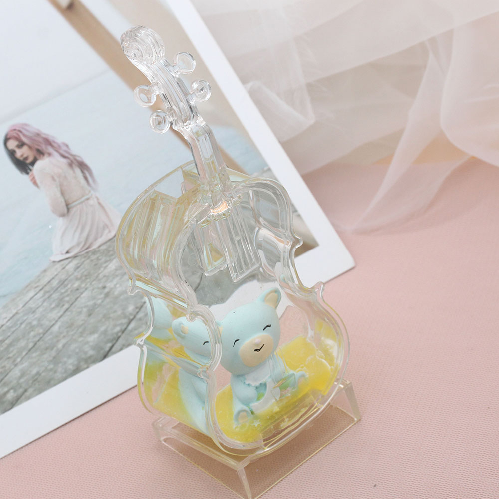 Cartoon ball floating hourglass timing ornament, violin oil drip pen insert liquid flowing sand toy details Picture