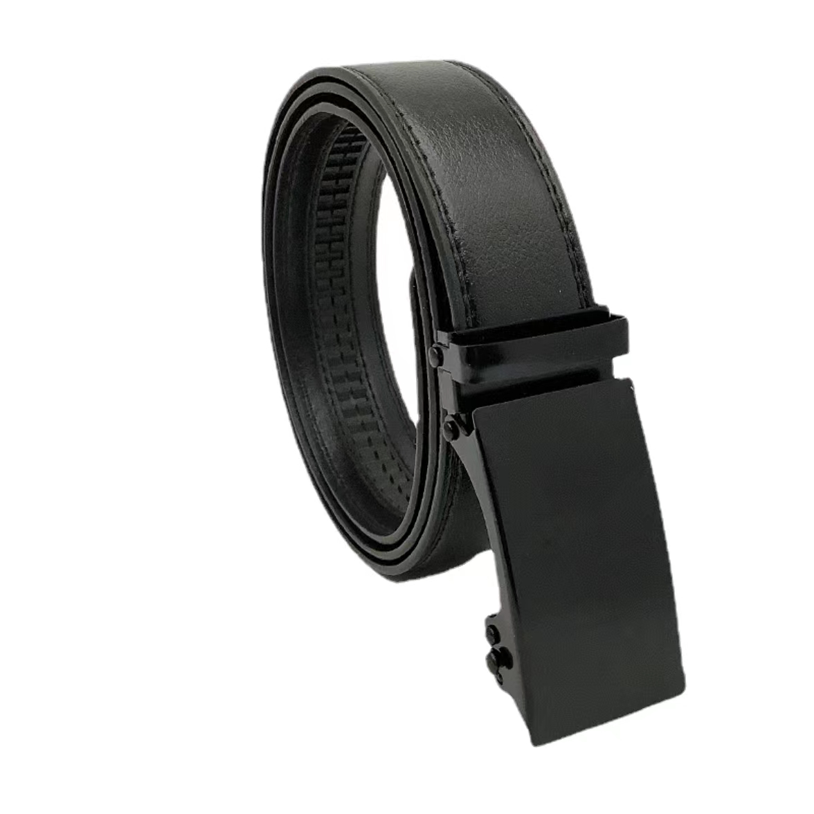 Men's online automatic buckle belt, fashionable casual business trousers, jeans belt, trendy belt, premium gift box details Picture
