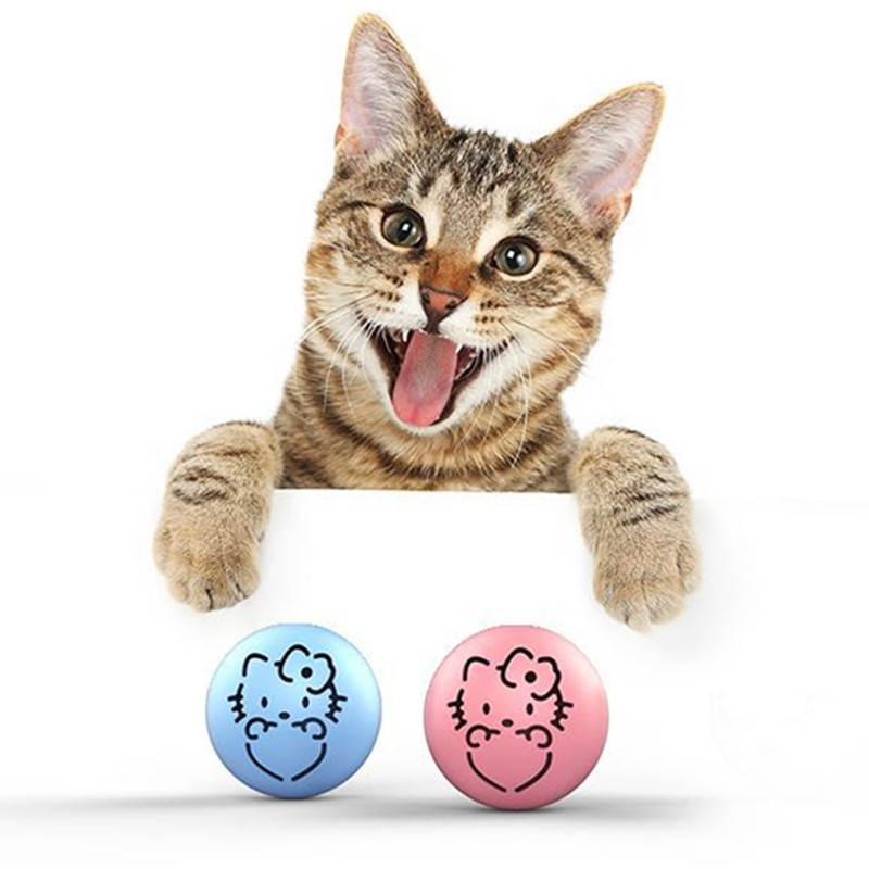 2019新款猫咪玩具宠物铃铛球薄荷球猫球自动逗猫球镂空球猫玩具图