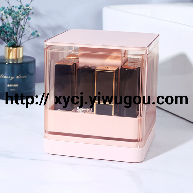 New press lift lipstick storage box, cosmetics dust-proof cover, transparent window lipstick stand, Amazon Specification image