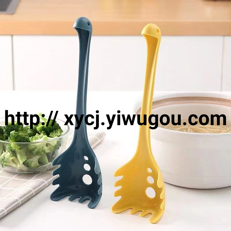 Factory direct supply of creative vertical noodle spoons, cute hot pot spoons, long-handled tableware, and noodle scoops details Picture