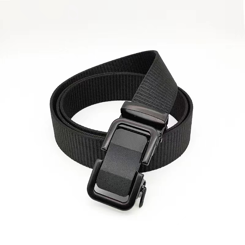 Frosted toothless buckle belt Tactical belt Men's canvas outdoor nylon woven casual breathable belt