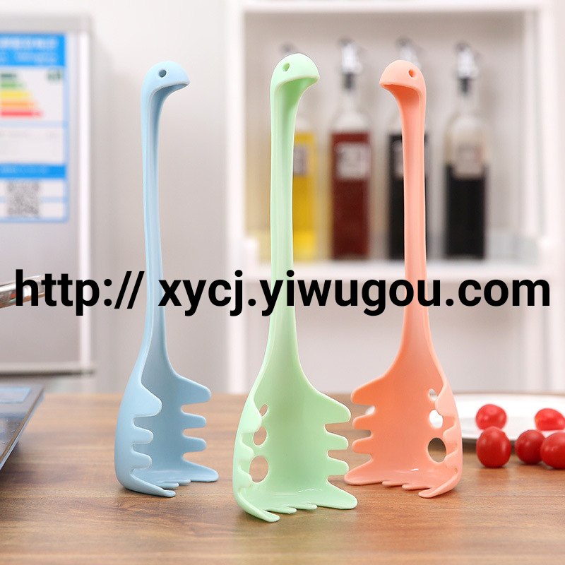 Factory direct supply of creative vertical noodle spoons, cute hot pot spoons, long-handled tableware, and noodle scoops Specification image