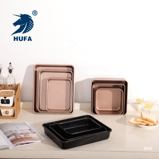 Factory wholesale baking molds: Rectangular baking trays with deepened non-stick texture, old-fashioned snowflake cookies, chicken wings, and heavy steel cake molds