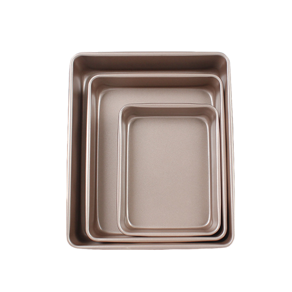 Factory wholesale baking molds: Rectangular baking trays with deepened non-stick texture, old-fashioned snowflake cookies, chicken wings, and heavy steel cake molds Item Picture