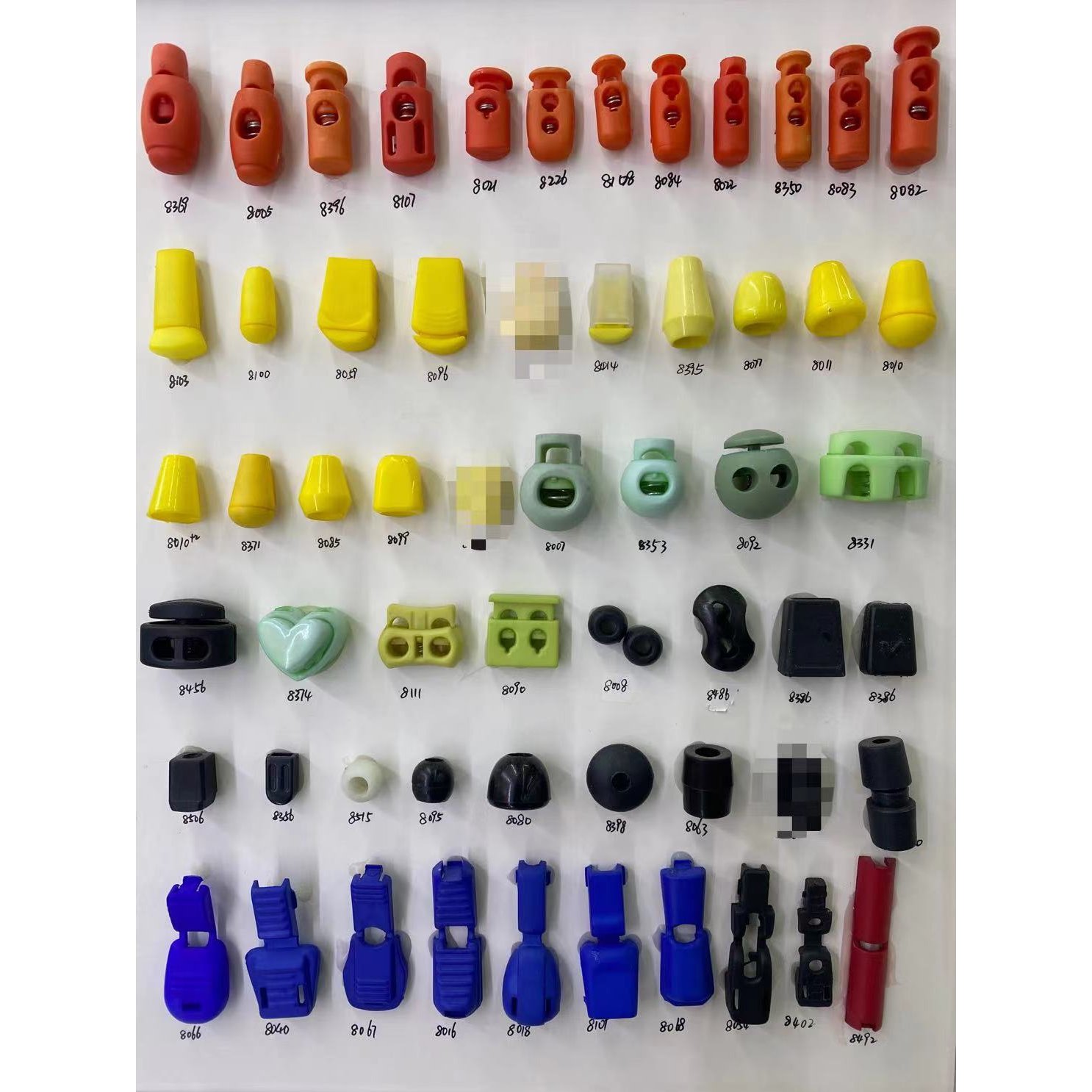 Nylon rope buckles, spring buckles, snap buckles, pig nose buckles, sportswear elastic buckles, pocket drawstring buckles, luggage and clothing accessories Item Picture
