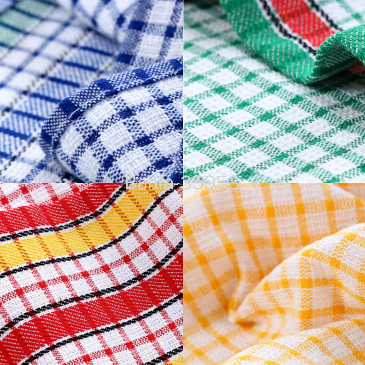 Cross-border e-commerce best-selling classic polyester-cotton checkered absorbent towels, napkins, tea towels, placemats and kitchen cloths Specification image