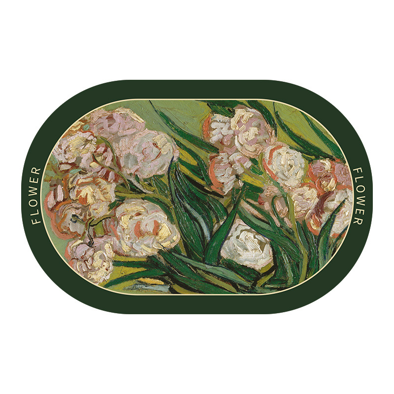 The bathroom diatom mud water-absorbing soft pad is anti-slip. The toilet floor mat and kitchen floor mat are anti-slip, oil-proof and can be wiped without washing Item Picture