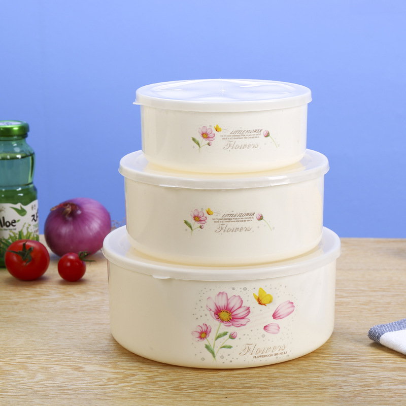 [Factory Direct Sale] High-quality and reasonable gift set of three-piece round microwave food preservation box