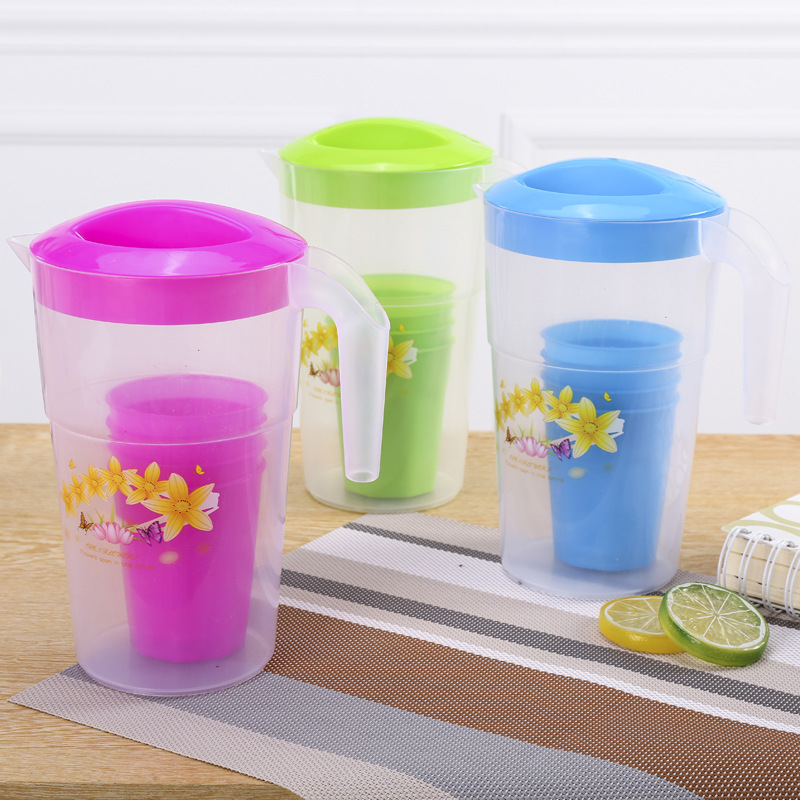 Home cold water Bottle Cold Water bottle set 4 cups Thermostable water bottle cold water bottle set