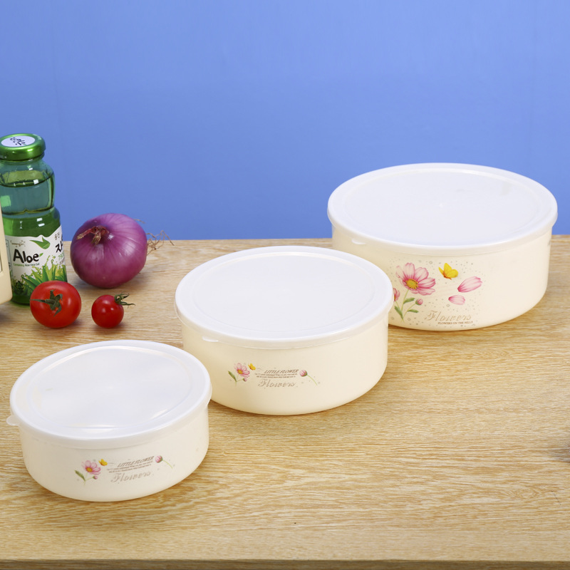 [Factory Direct Sale] High-quality and reasonable gift set of three-piece round microwave food preservation box details Picture