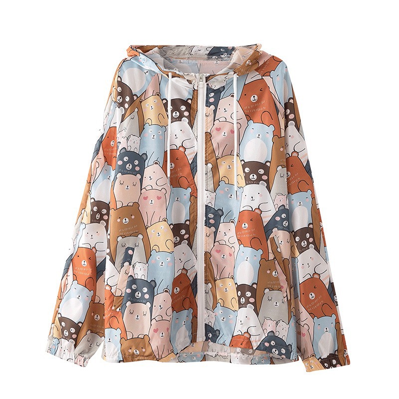 A large-sized loose hooded sun-protective cardigan with a zipper jacket for women, a new summer design with a unique and niche long-sleeved sun-protective clothing Item Picture