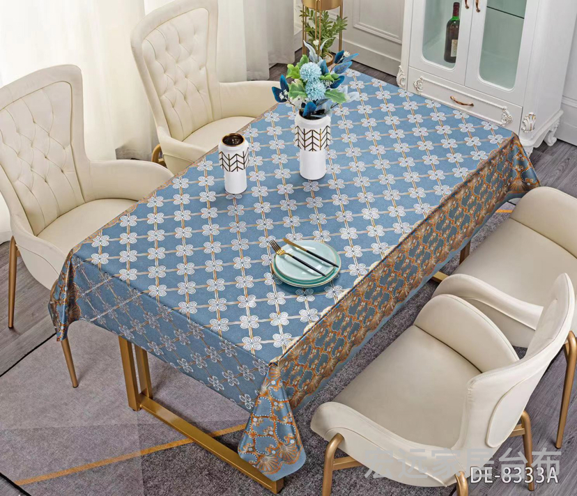 Tablecloth New Luxury Gold Yarn Cloth Tablecloth, High-End Quality, Waterproof And Anti-Oil Cleaning Pvc Tablecloth Application Scenario