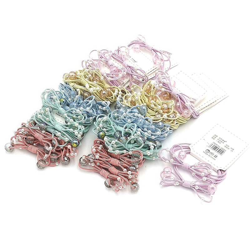 A3426 Crystal Pearl 8-shaped Double Band Hair Accessory, Korean version headwear, Hair band and Hair rope, Yiwu Eryuan Store Specification image