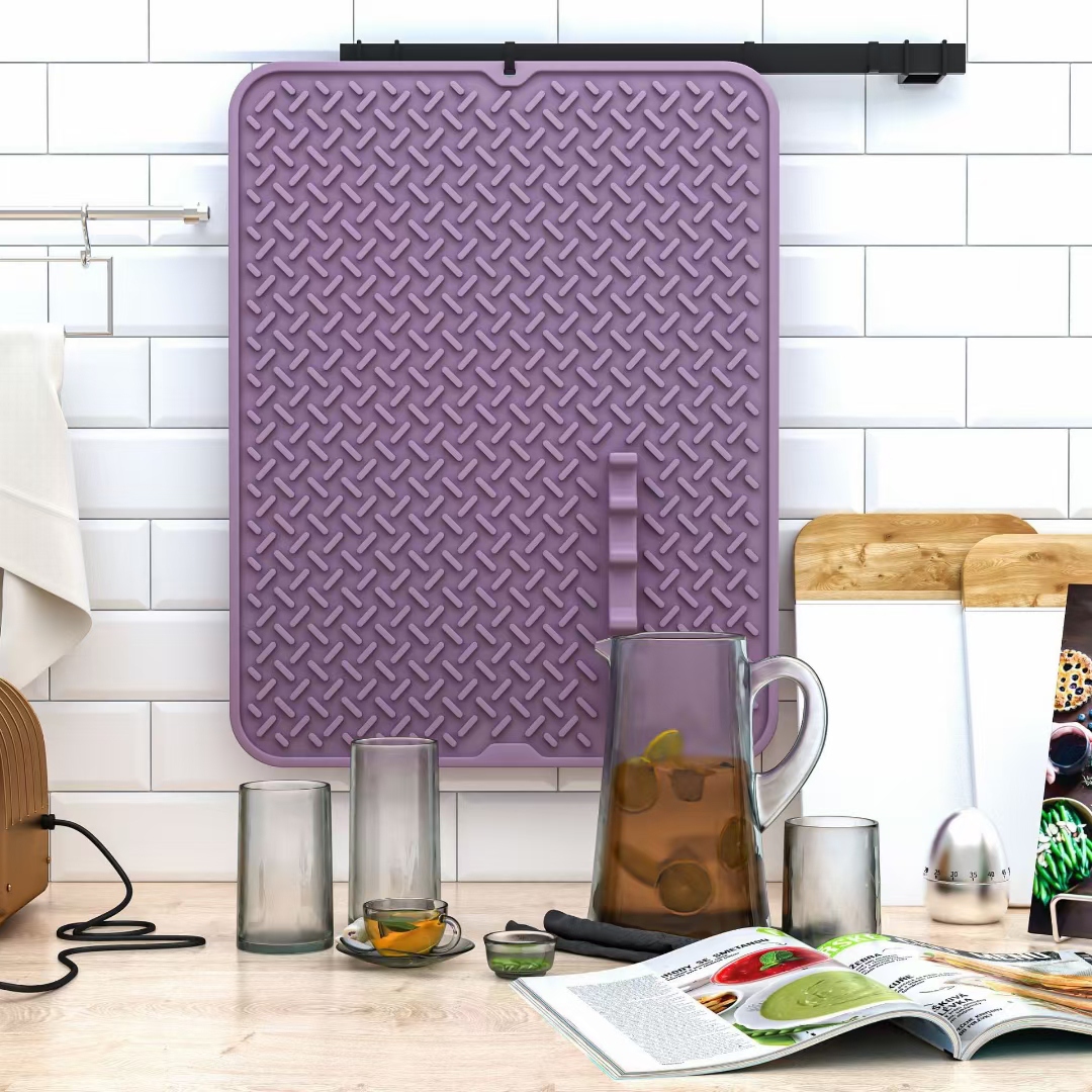Amazon explosive cross-border hot new product supply kitchen food grade silicone drain heat insulation mat quickly sold hot