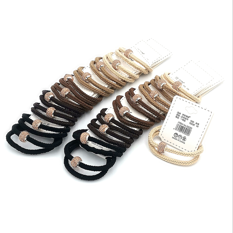 A3733 multi-style ball diamond twist hair band hair accessories, Korean-style headwear, hair bands and hair ropes, Yiwu Eryuan Store Application Scenario
