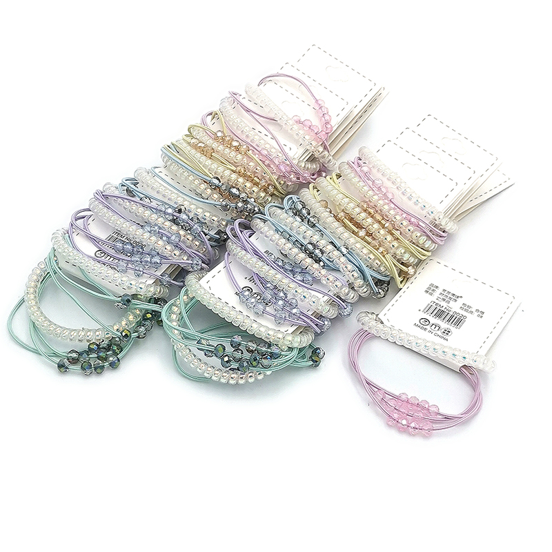 A3321 telephone line + rubber band combination rubber ring rubber band Headwear Hair rope Hair accessory wholesale in a two-yuan store Item Picture