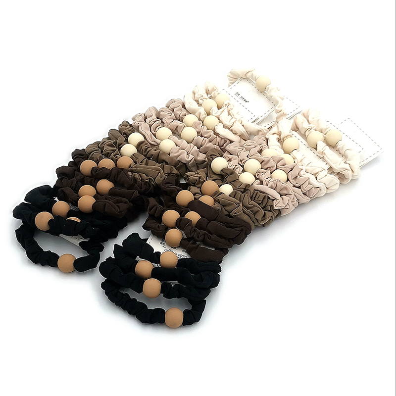 A3513 Sausage ring Chiffon, two leather bands, hair accessory, Korean style headwear, Hair band, hair rope, Yiwu Eryuan Store Application Scenario