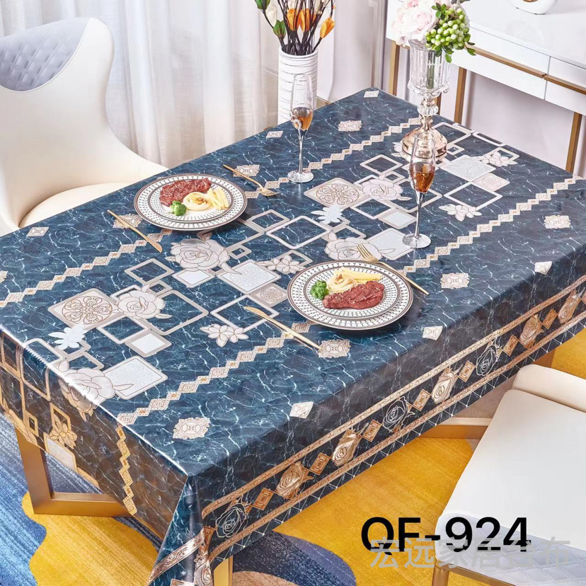 Tablecloth New Brushed High-End Quality Tablecloth, Waterproof And Oil-Proof Non-Wash Pvc Tablecloth