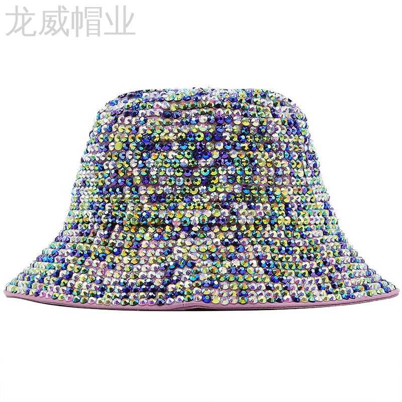 满钻石渔夫帽/男女盆帽/点钻防晒帽产品图