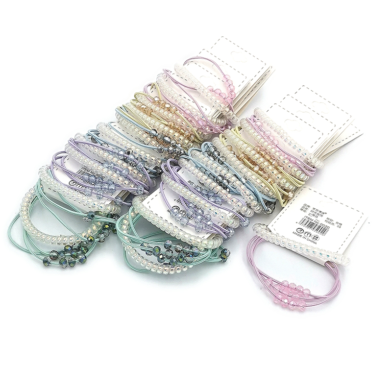 A3321 telephone line + rubber band combination rubber ring rubber band Headwear Hair rope Hair accessory wholesale in a two-yuan store Application Scenario