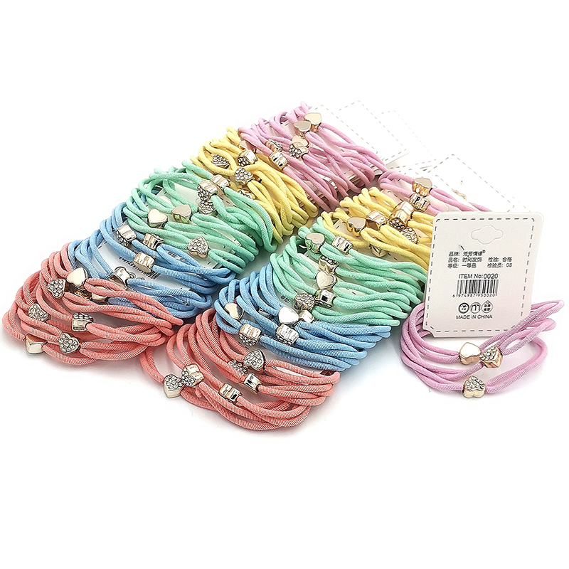A3225 dot Diamond Double-thread three-band hair accessory, hair rope, hair band, hair loop, hair band, Yiwu 2-yuan two-yuan store Specification image