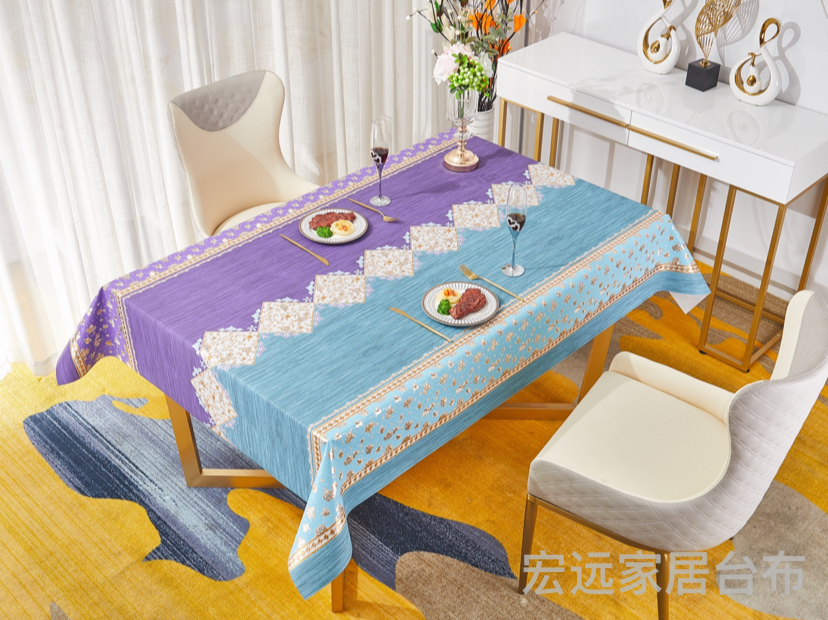 Tablecloth New Drawing High-End Quality, Waterproof Anti-Oil Cleaning Pvc Tablecloth