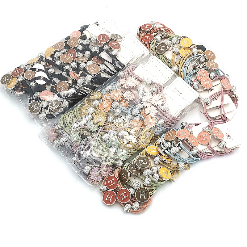 A3326 accessories + ball diamonds, two rubber bands, hair bands, hair ties, hair ties, hair accessories, 2-yuan store in Yiwu details Picture