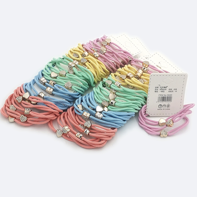 A3225 dot Diamond Double-thread three-band hair accessory, hair rope, hair band, hair loop, hair band, Yiwu 2-yuan two-yuan store details Picture