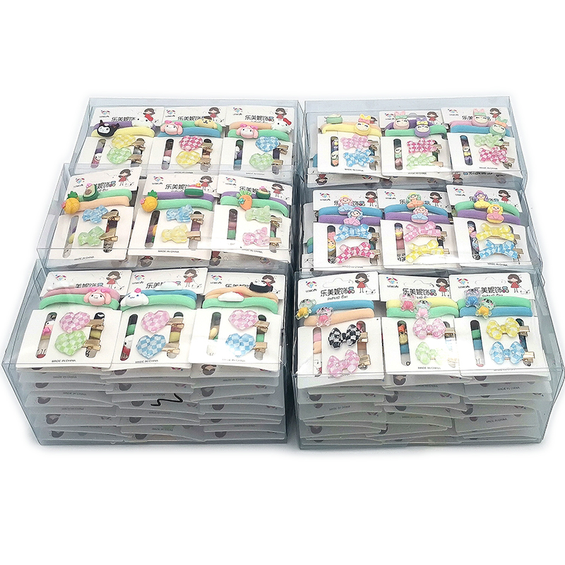 N3621 2+2 Crystal Duck Clip + Leather Band Hair Accessory Korean Version Headwear Hair Band Hair Rope Yiwu Eryuan Store Item Picture