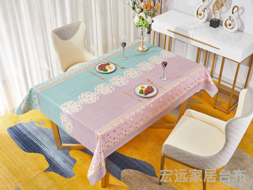 Tablecloth New Drawing High-End Quality, Waterproof Anti-Oil Cleaning Pvc Tablecloth