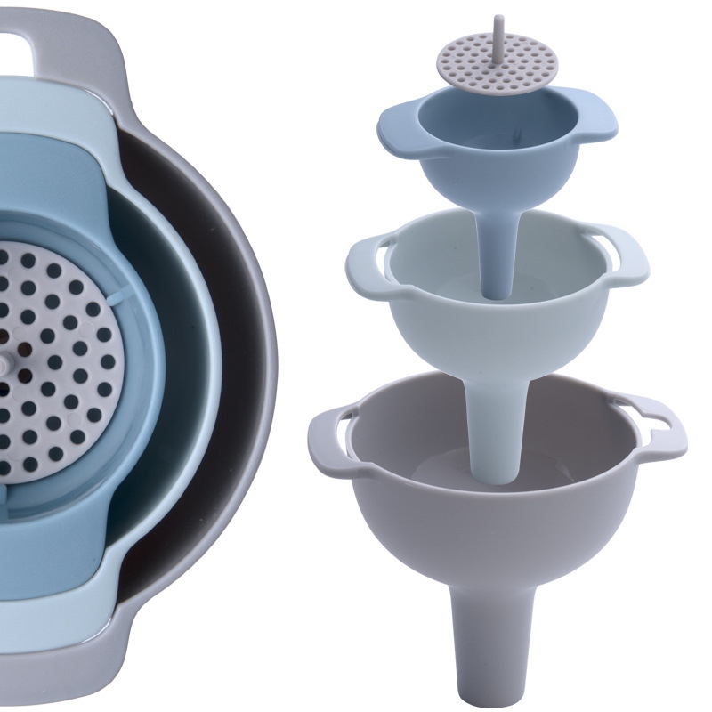Large diameter funnel household separator 4-in-1 funnel with filter bowl funnel set small funnel oil funnel