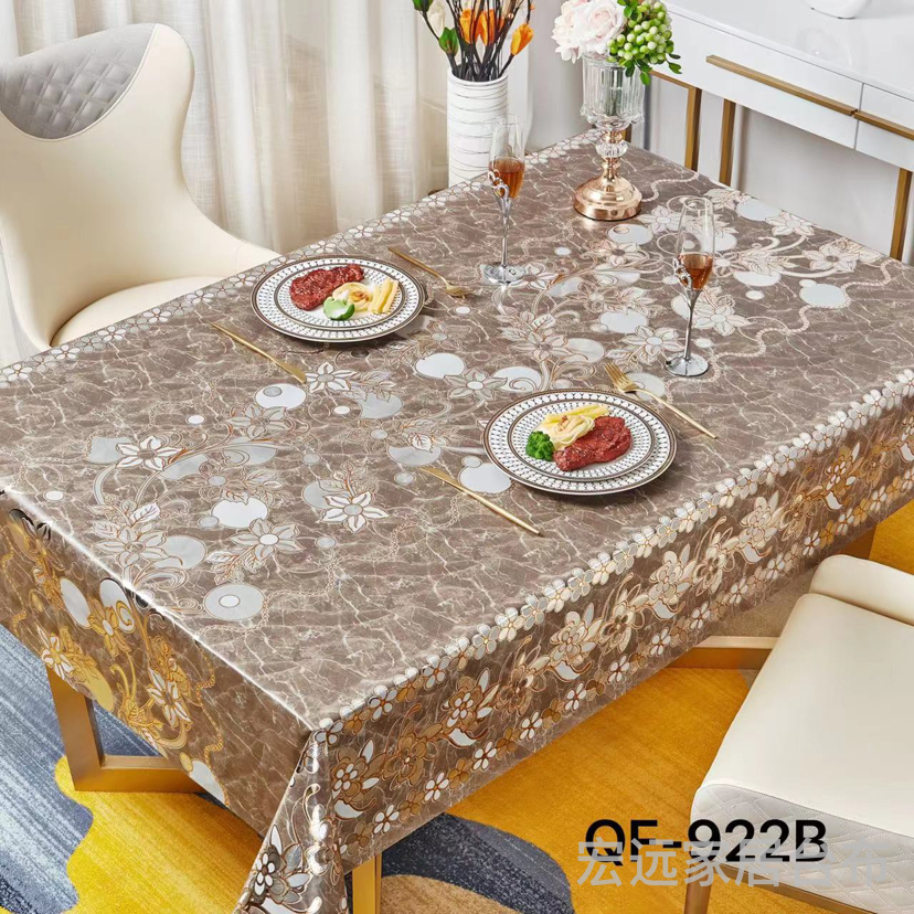 Tablecloth New Brushed High-End Quality Tablecloth, Waterproof And Oil-Proof Non-Wash Pvc Tablecloth Item Picture