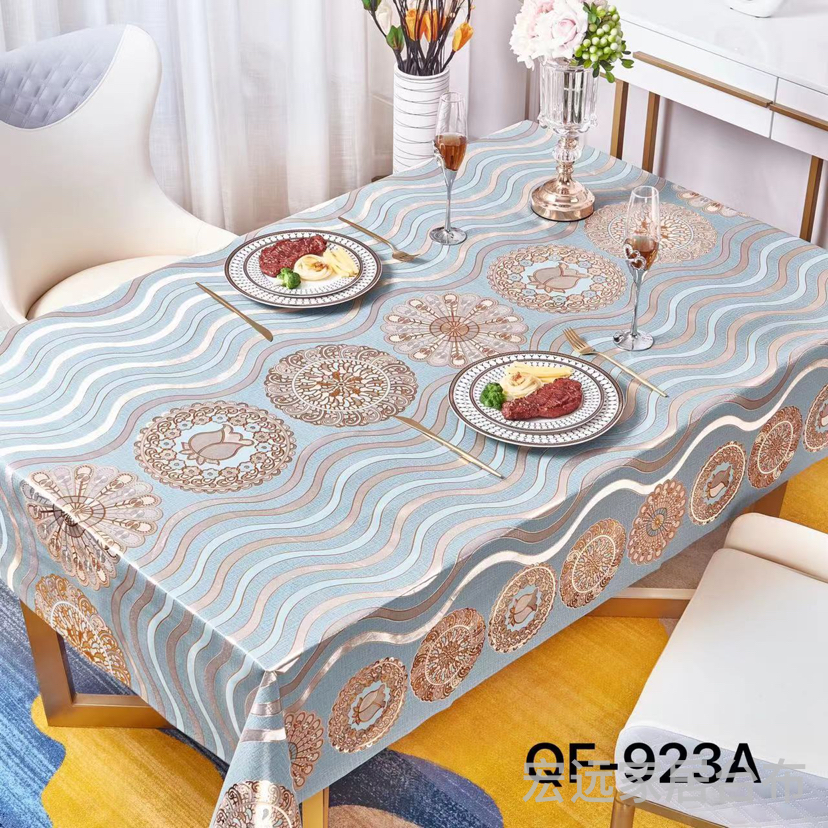 Tablecloth New Brushed High-End Quality Tablecloth, Waterproof And Oil-Proof Non-Wash Pvc Tablecloth Application Scenario