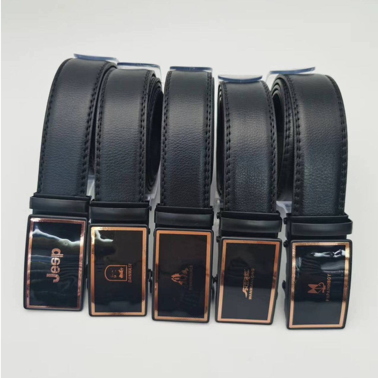 Belt men's automatic buckle belt, popular in casual business shopping malls and supermarkets, domestic sales and foreign trade direct sales by the manufacturer details Picture