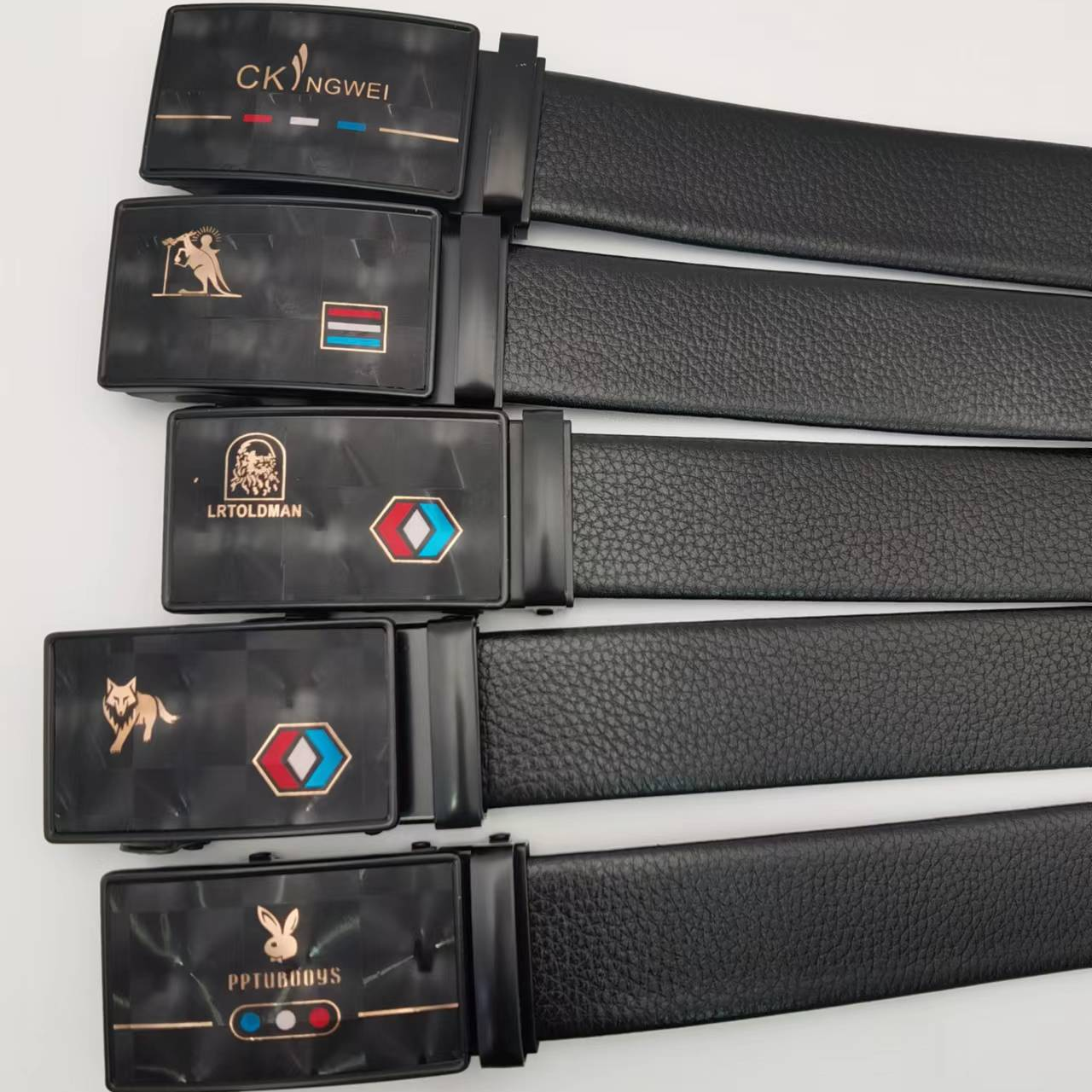 Belt men's automatic buckle belt, popular in casual business shopping malls and supermarkets, domestic sales and foreign trade direct sales by the manufacturer Specification image