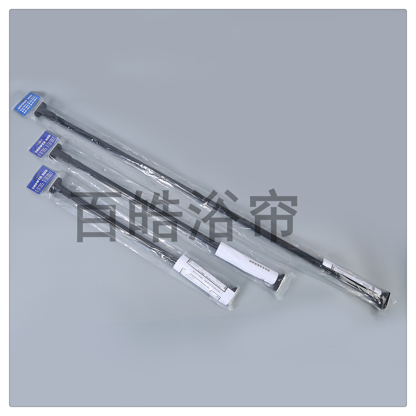 Shower Curtain Rod Non-Punching Bathroom Telescopic Rod Clothes Drying Rod Bedroom Bathroom Shower Curtain Hanging Rod Stainless Steel Thick And Thick