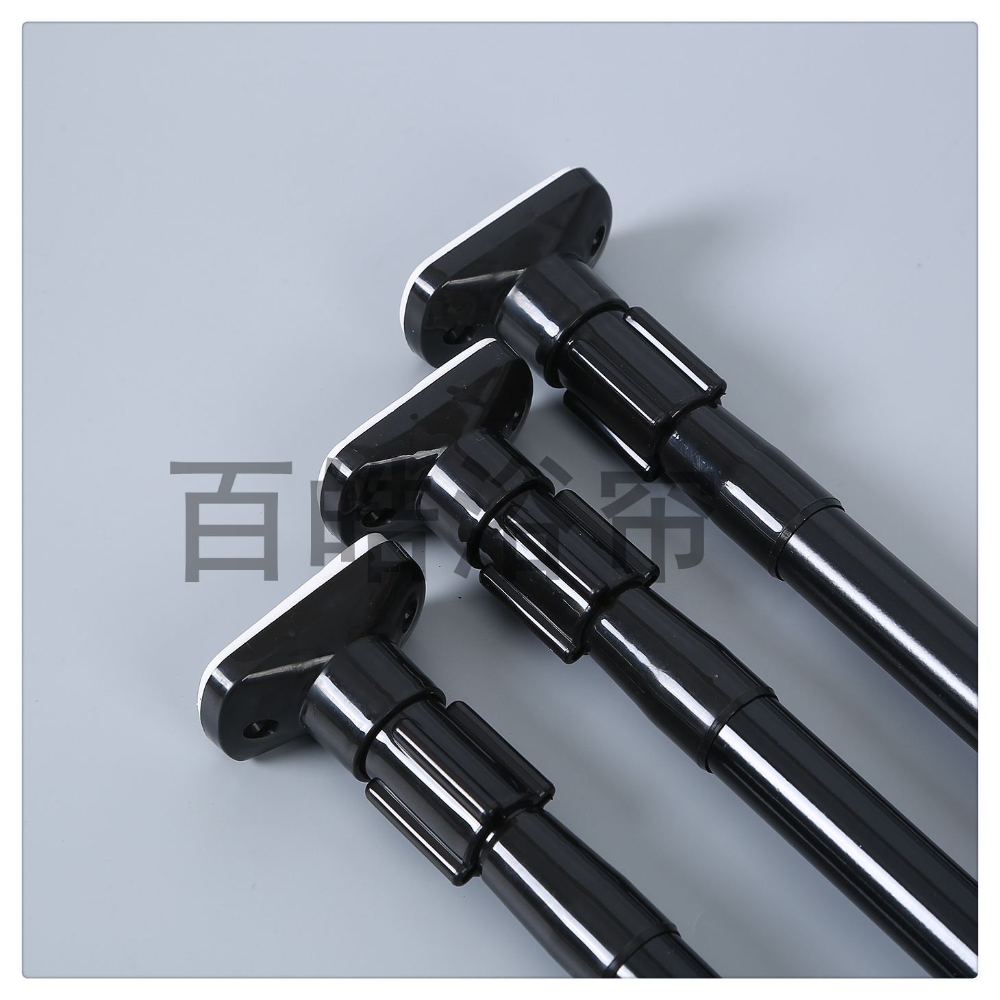 Shower Curtain Rod Non-Punching Bathroom Telescopic Rod Clothes Drying Rod Bedroom Bathroom Shower Curtain Hanging Rod Stainless Steel Thick And Thick Item Picture