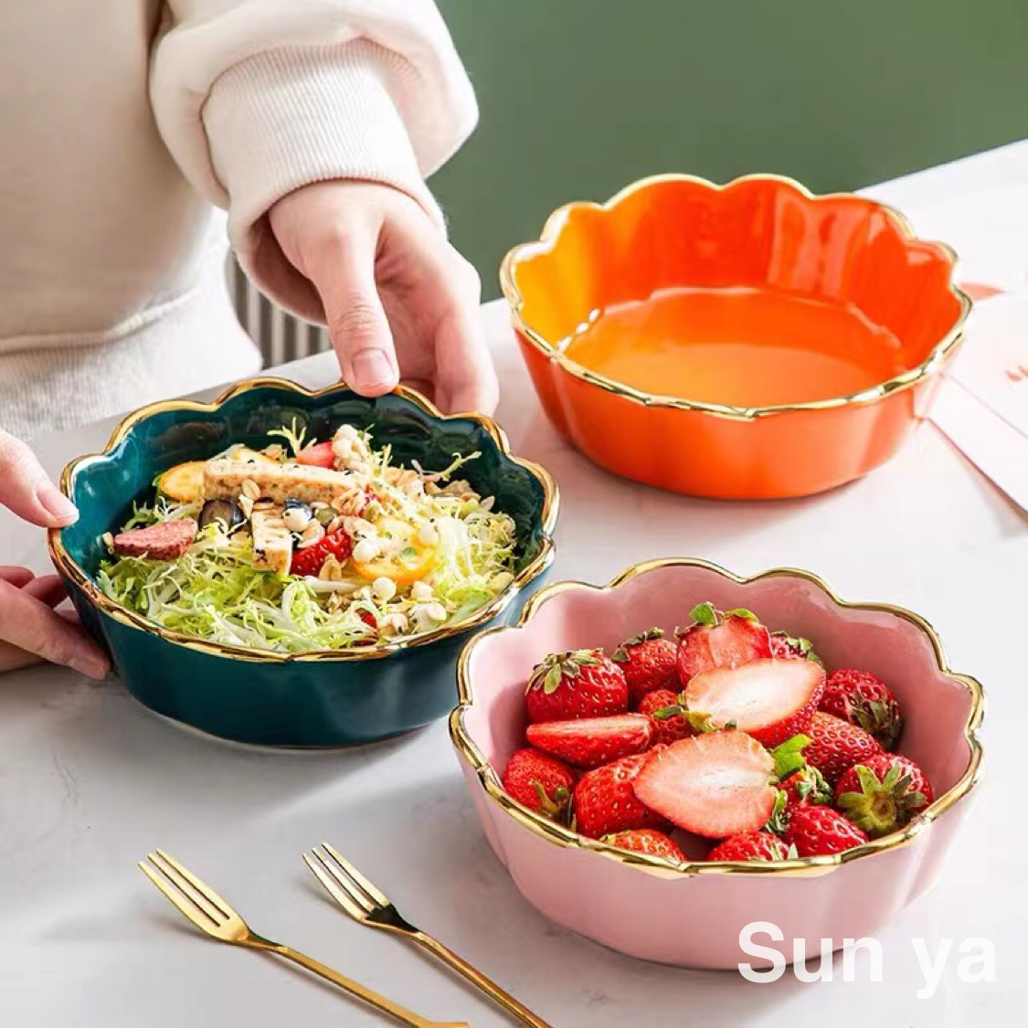 New light luxury salad fruit creative bowl noodle bowl