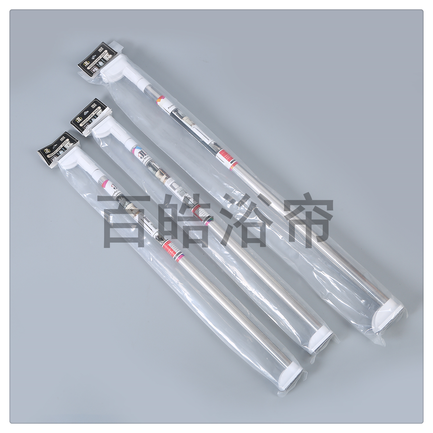 Thickened stainless steel telescopic rod curtain rod laundry rod shower curtain rod punch-free thumbnail