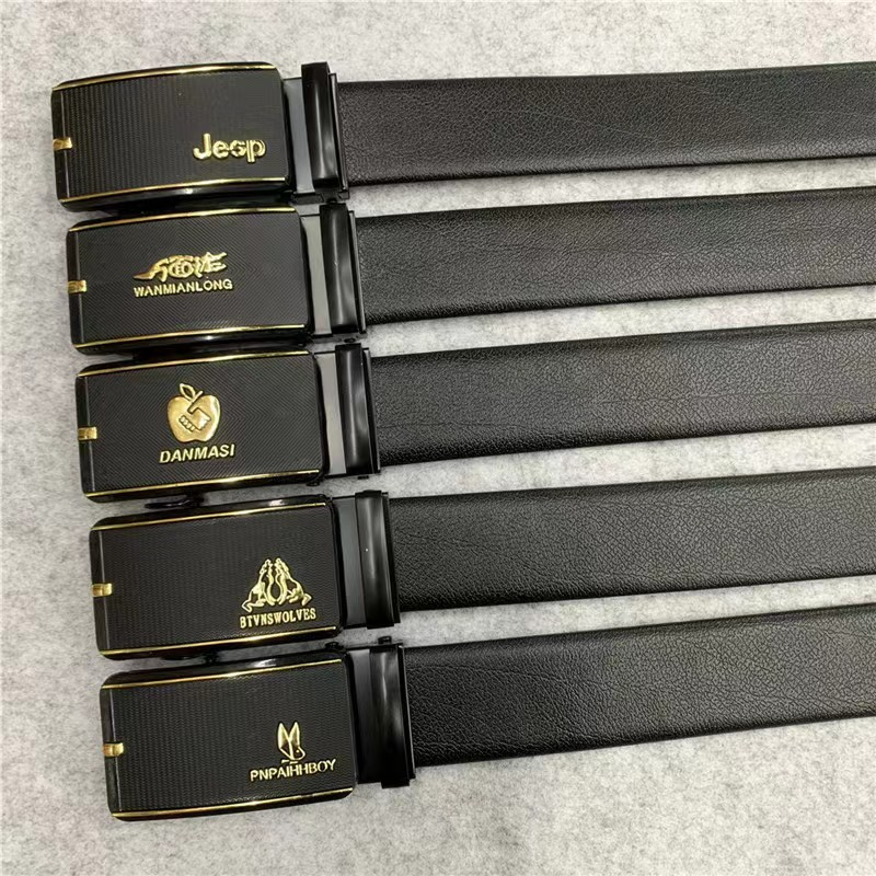 Factory direct sales: Fashionable and versatile, self-locking pvc edge casual pants belt, business dress pants belt, high-end and elegant Item Picture