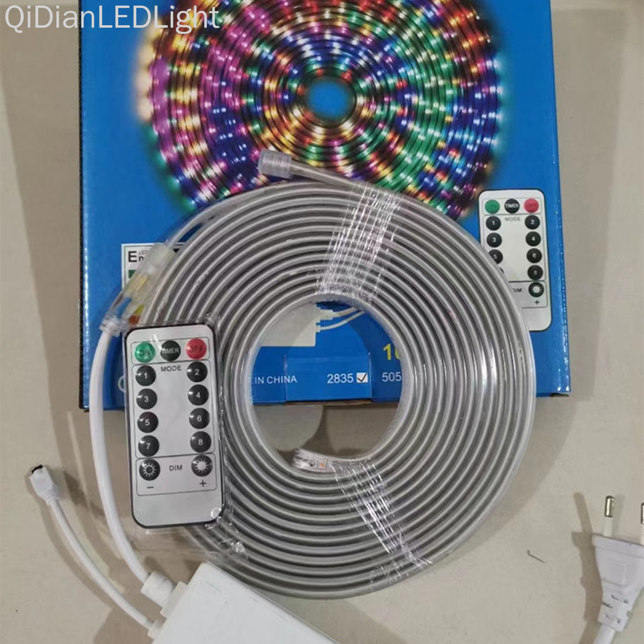 LED 2835RGB灯带 48灯六彩断跳 10米套装遥控器+按键